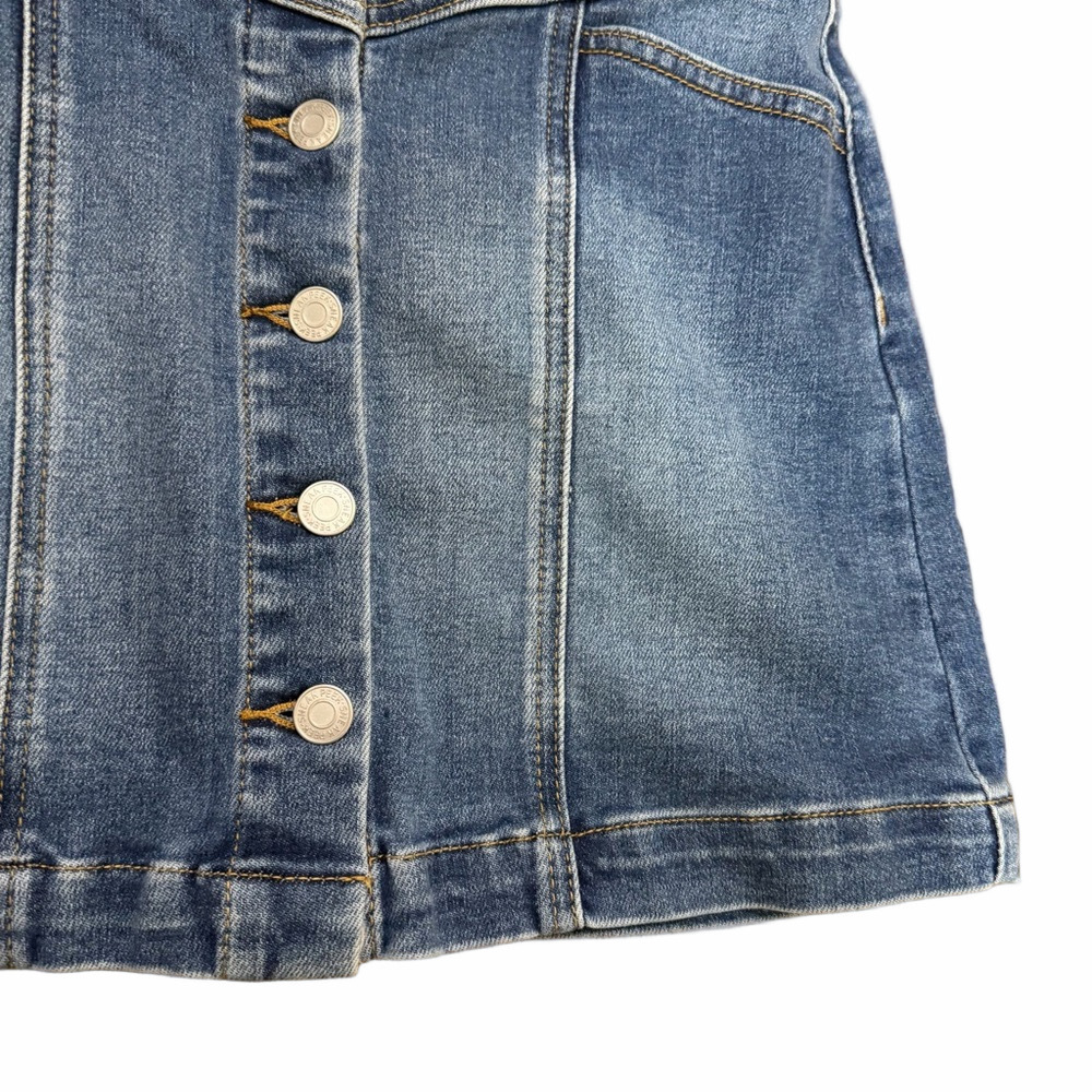 Sneak Peek Blue Denim Buttoned Skirt Size Small - Picture 6 of 14